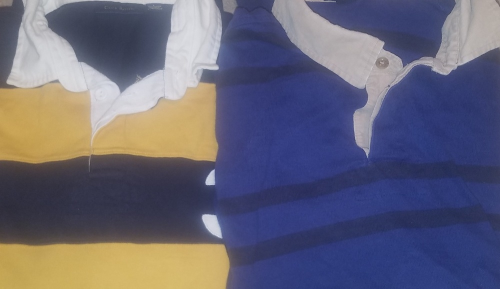 2 Brand New Men's Long Sleeve Rugby/Polo Shirts L